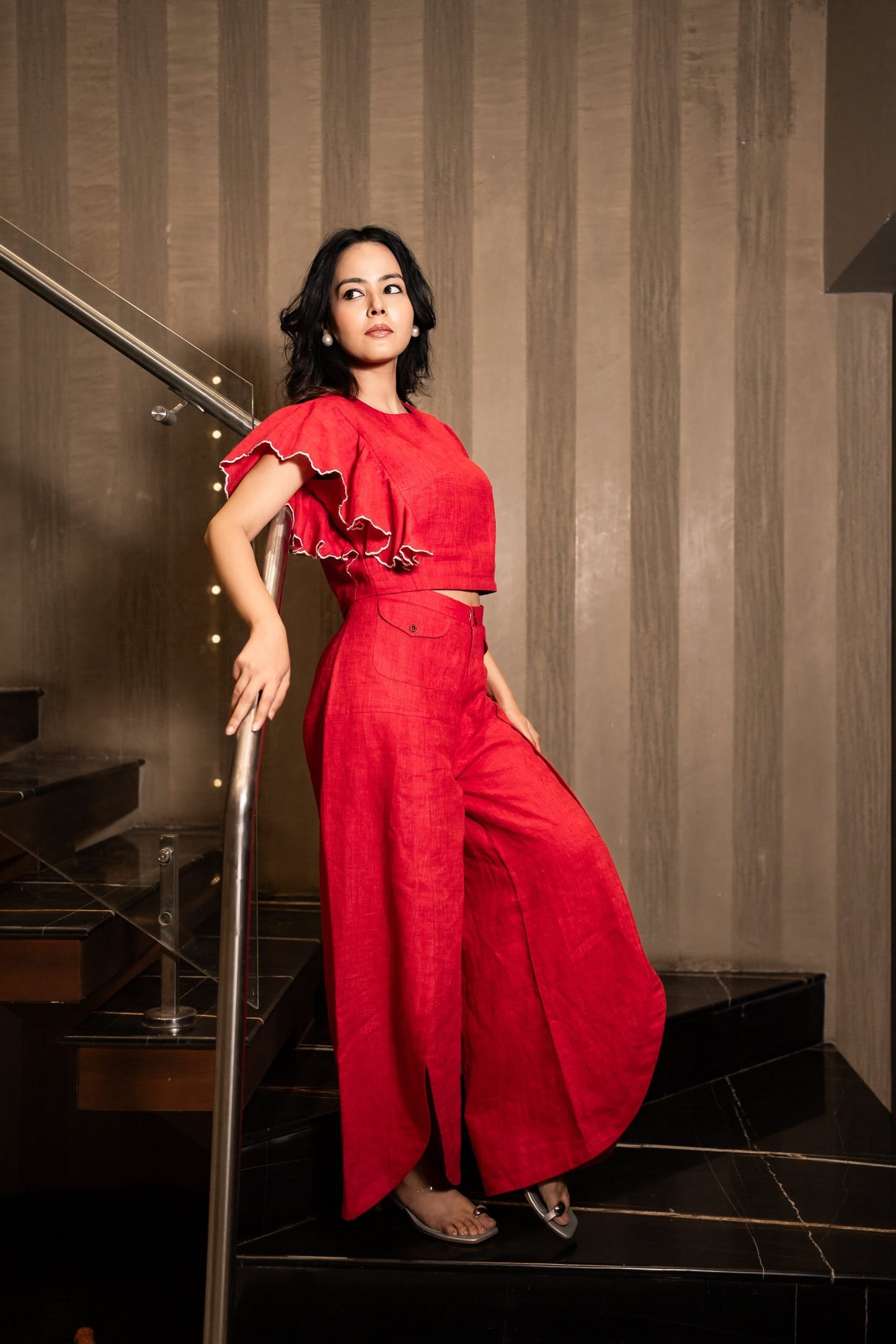 Fanatic Linen Crop Top