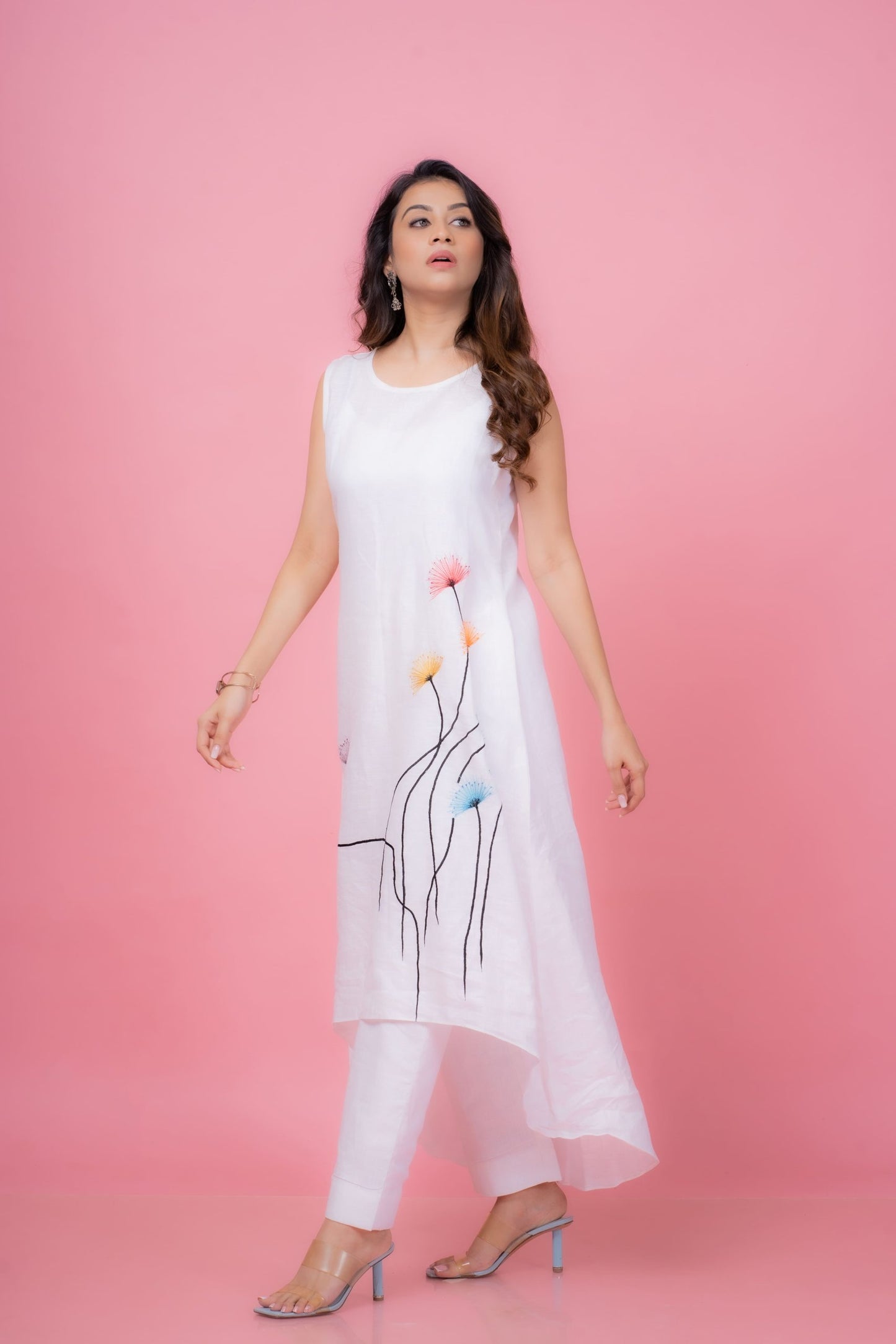 Flare and Bloom Statement Dress Top with Pant