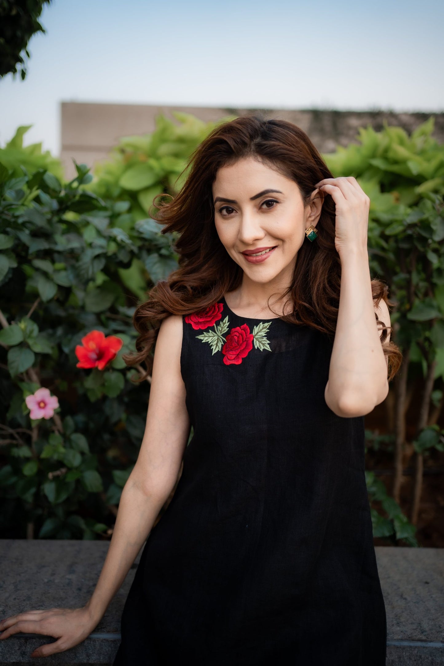 Victoria Linen Dress in premium white pure linen for women