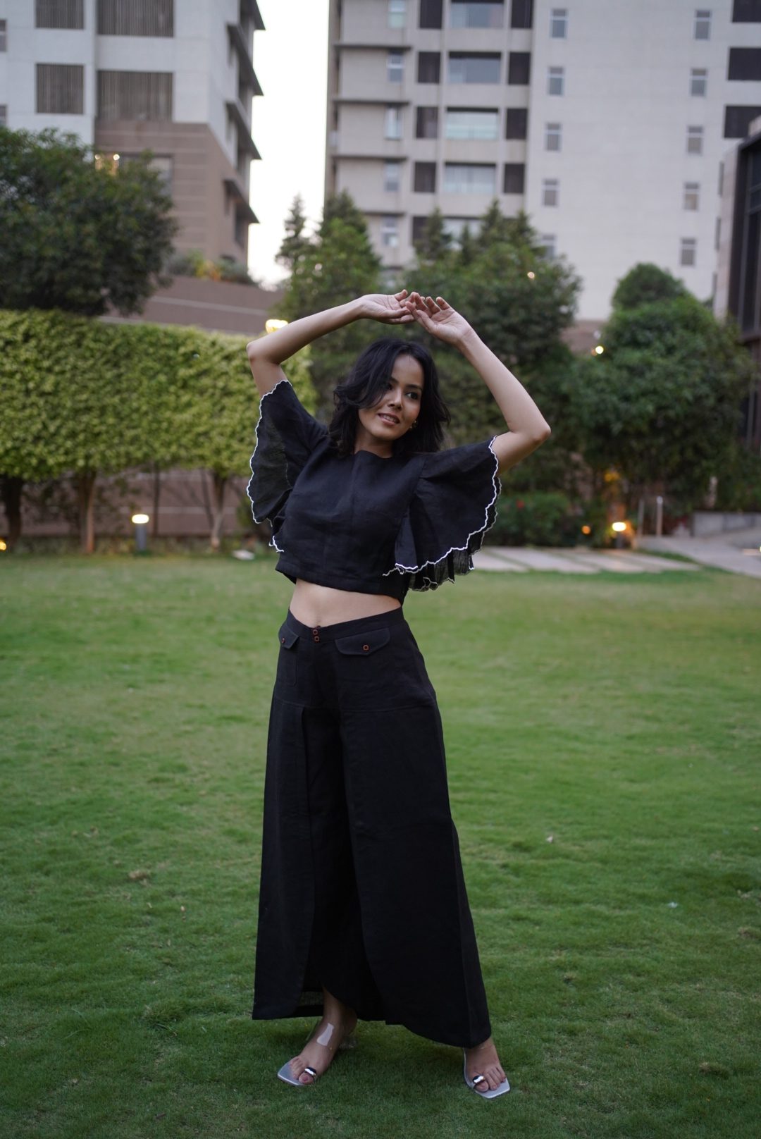 Fanatic Linen Crop Top