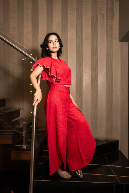 Fanatic Linen Crop Top