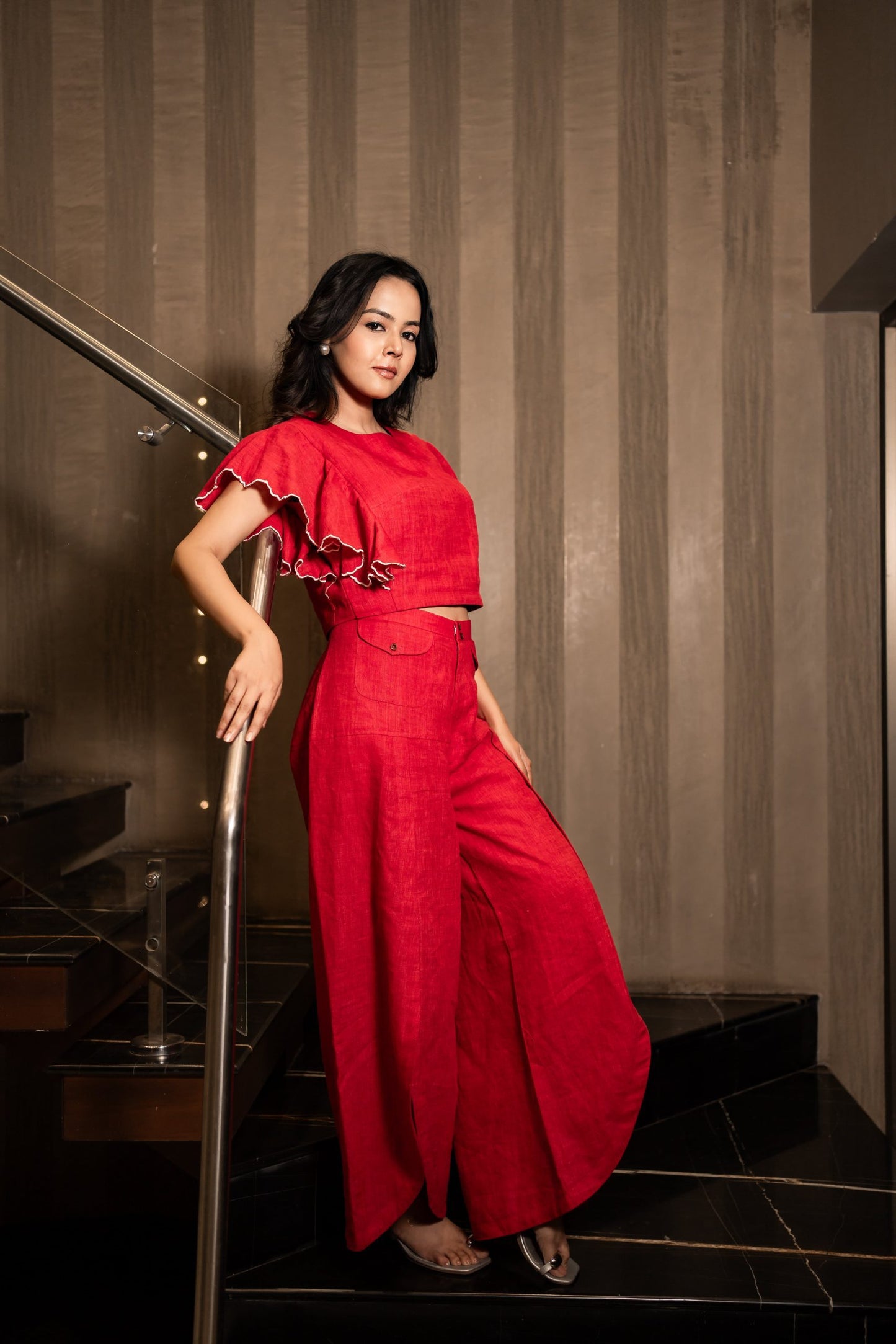 Fanatic Linen Crop Top