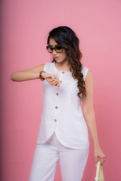 Signature Linen Top