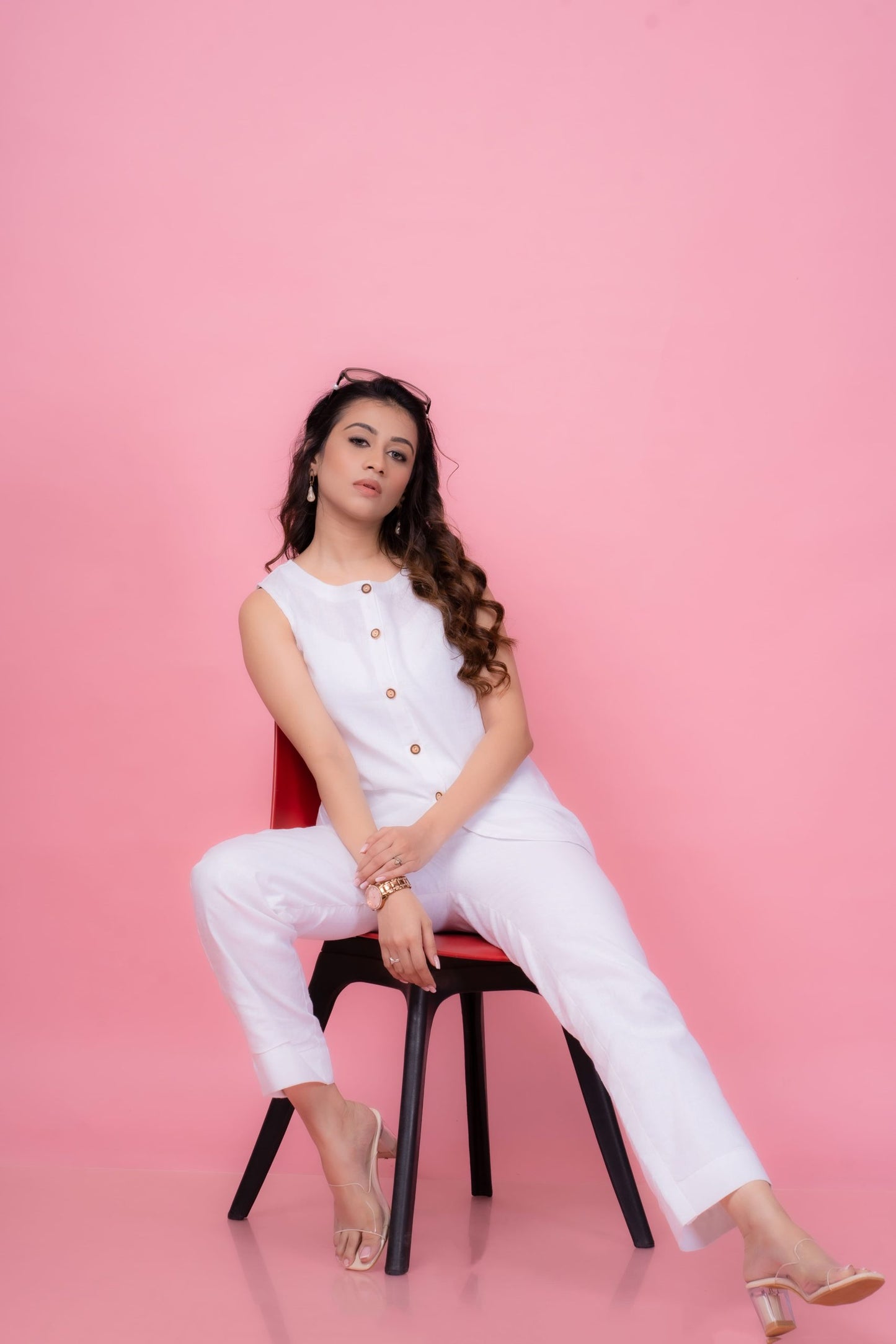 Signature Linen Co-ord Set for Ladies – Two-Piece Linen Outfit 