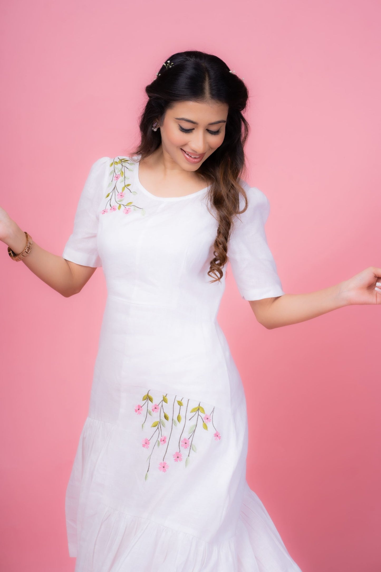 Floral one-piece for women in mini dress