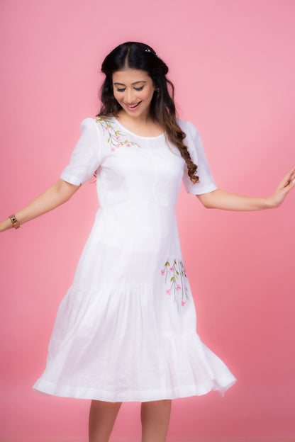 Floral one-piece for women in mini dress