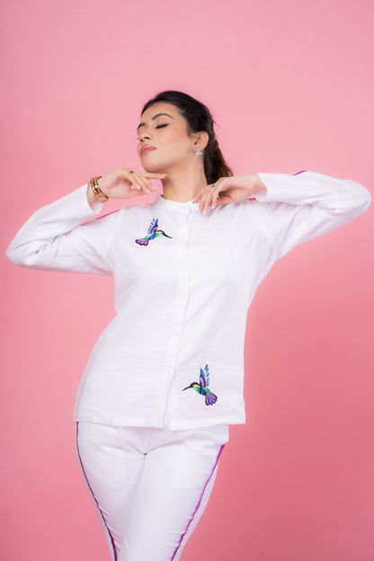 Striped Flamingo Co-ord Set