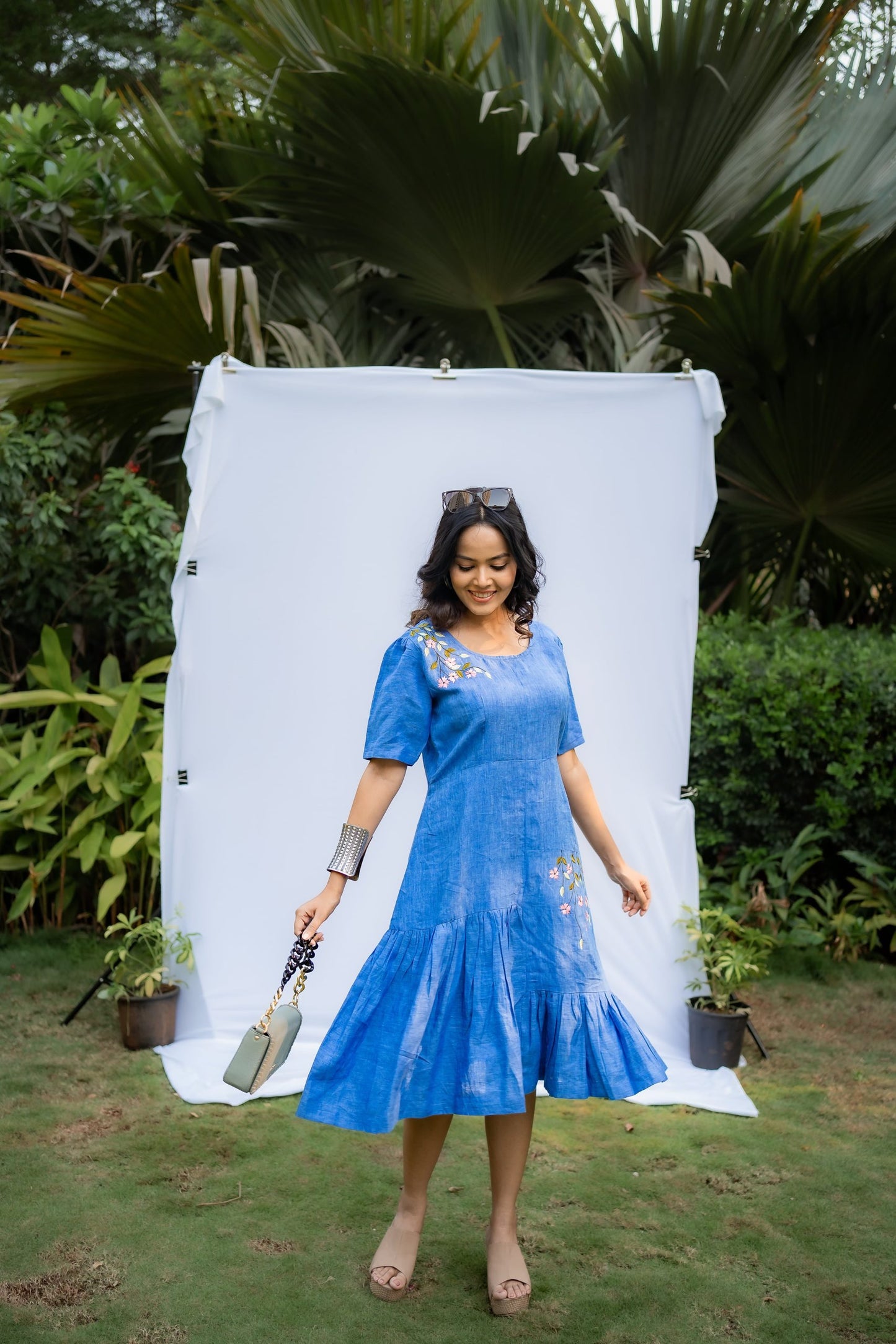 Floral one-piece for women in mini dress