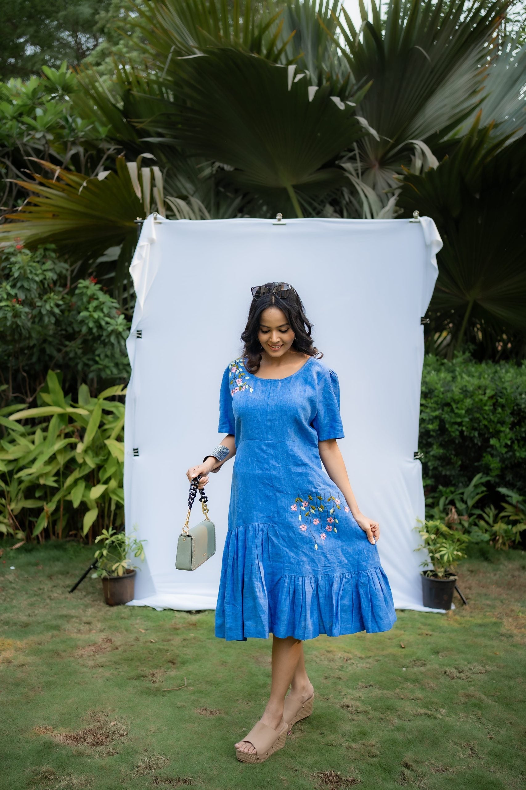 Floral one-piece for women in mini dress