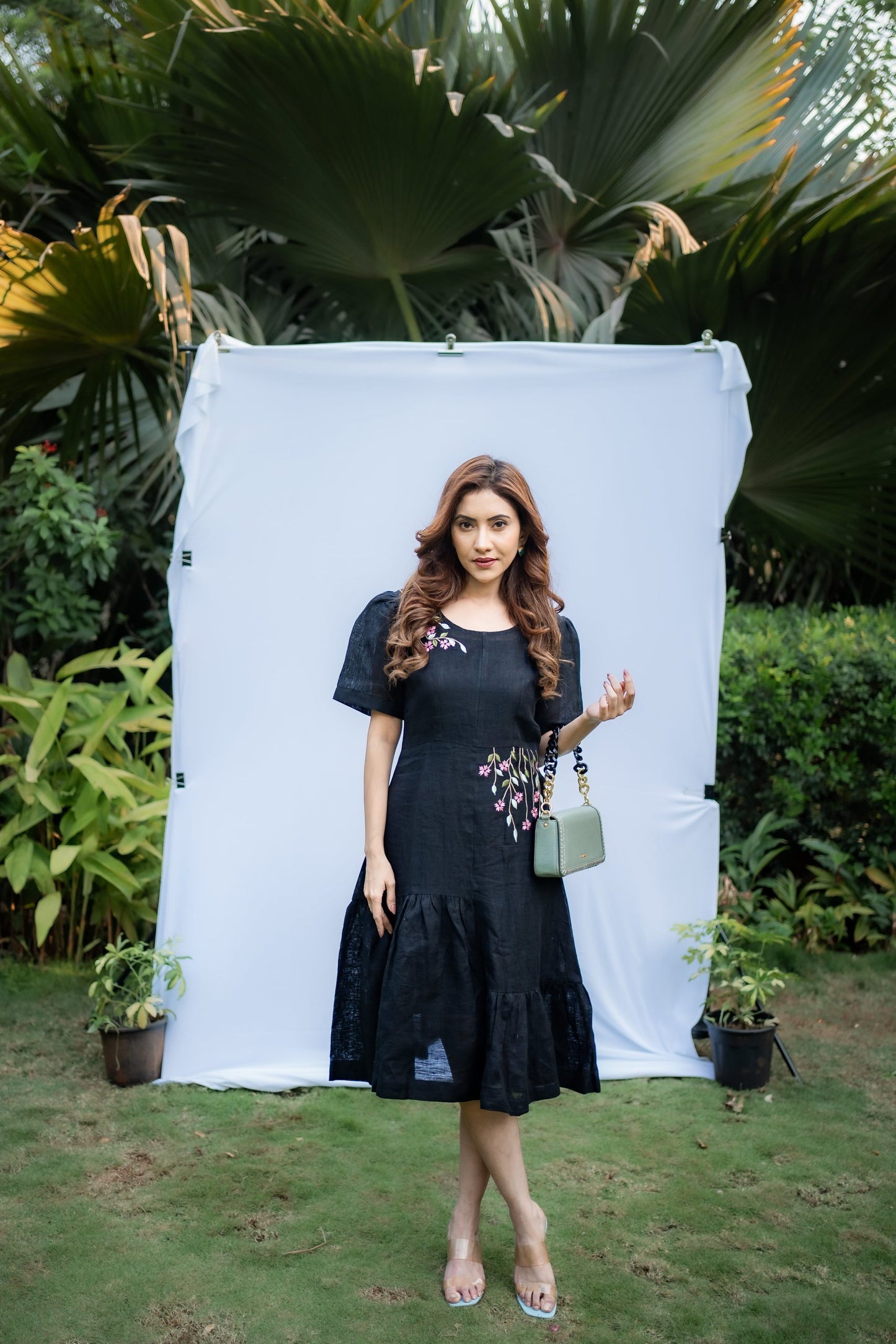 Floral one-piece for women in mini dress