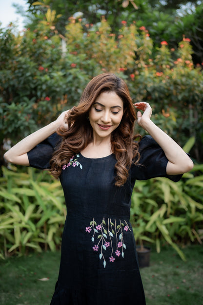 Floral one-piece for women in mini dress