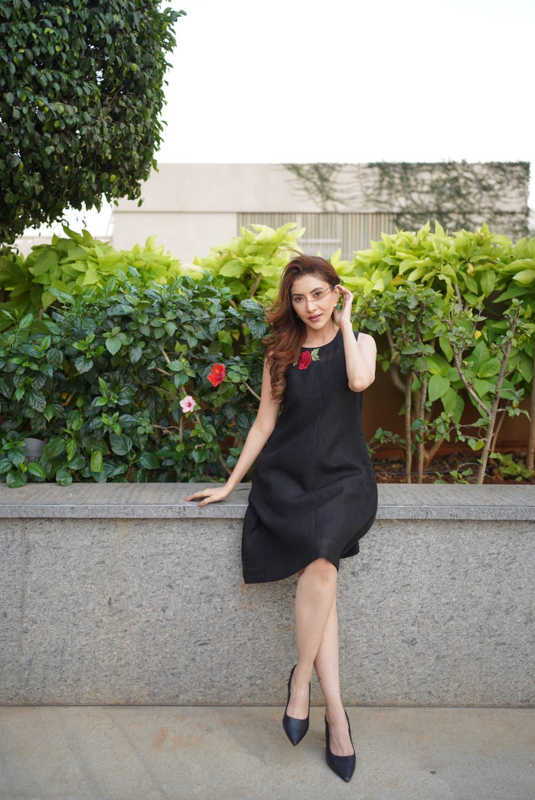 Victoria Linen Dress in premium white pure linen for women