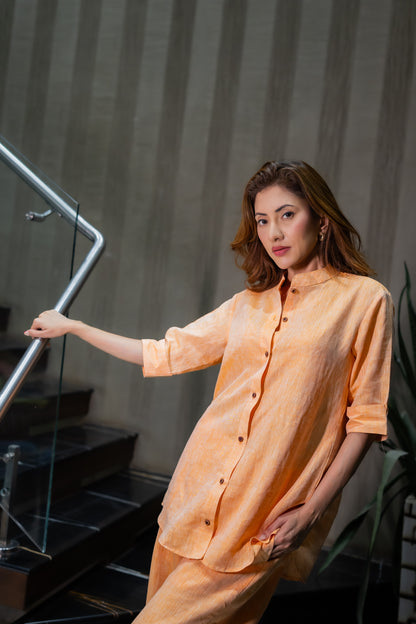 Mandarin Linen Co-Ord Set