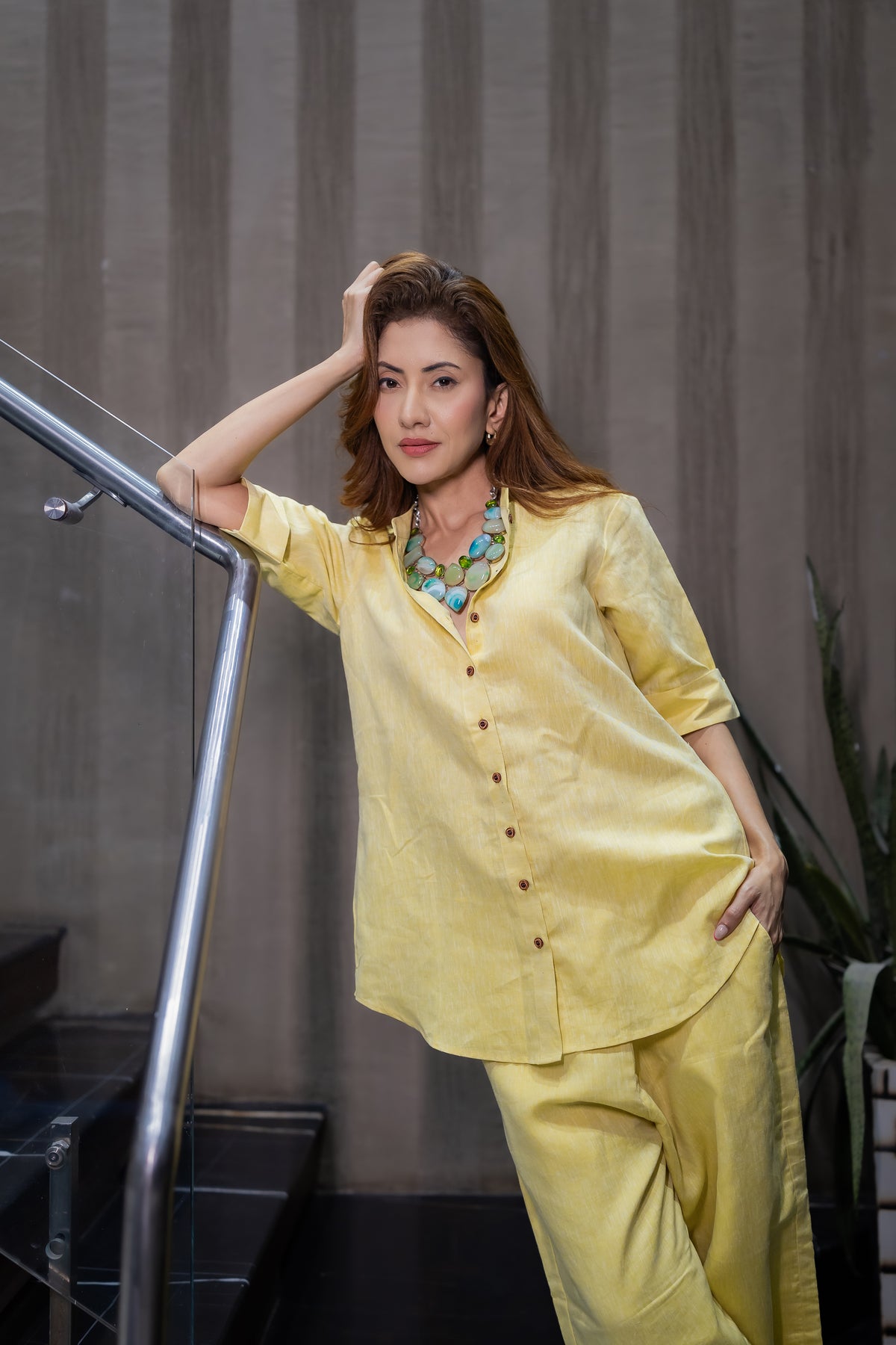 Mandarin Linen Shirt