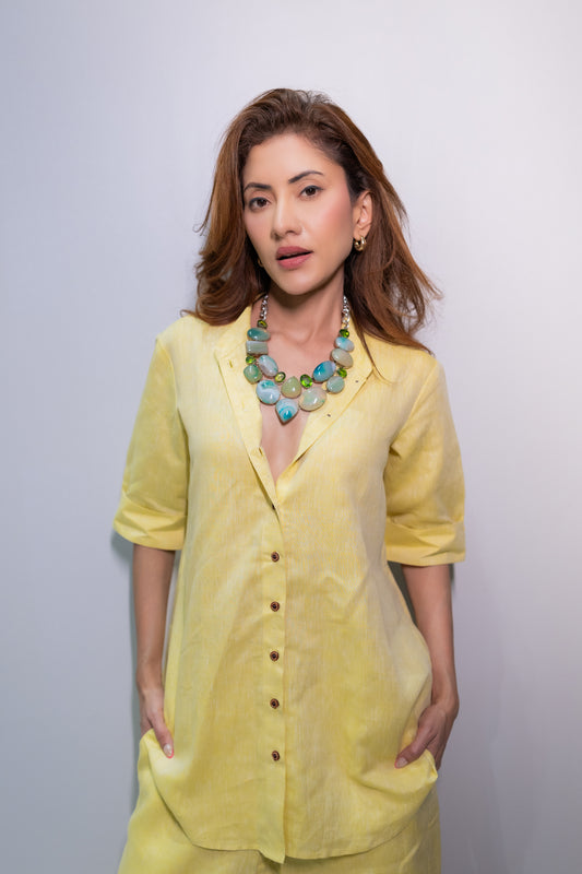 Mandarin Linen Co-Ord Set