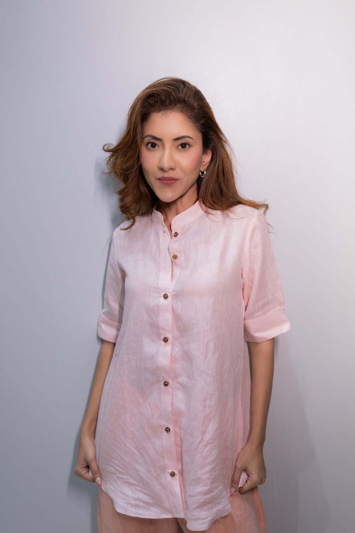 Mandarin Linen Co-Ord Set