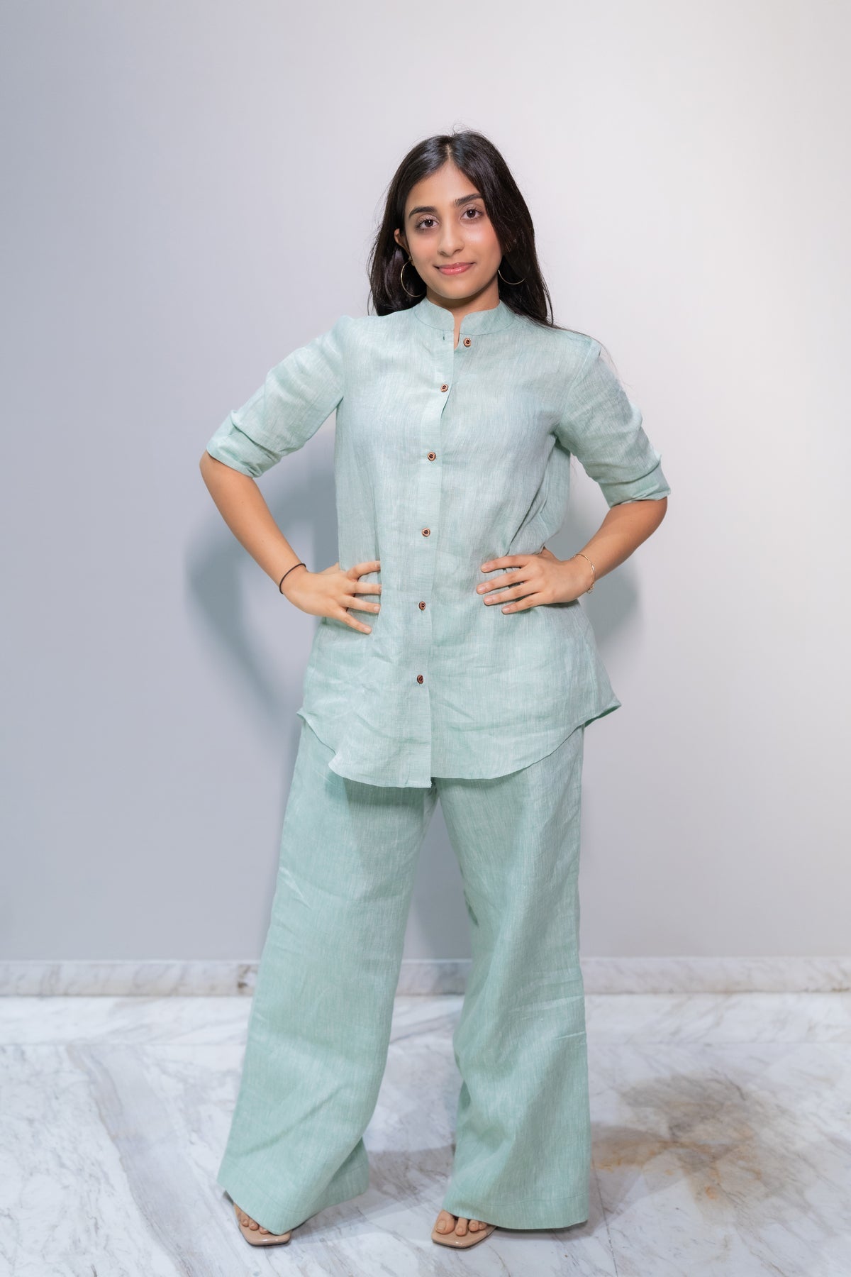 Mandarin Linen Pants