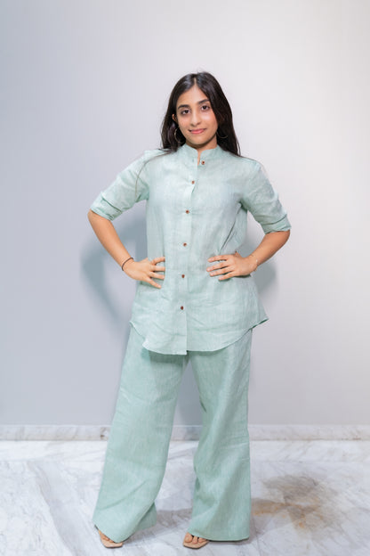 Mandarin Linen Co-Ord Set