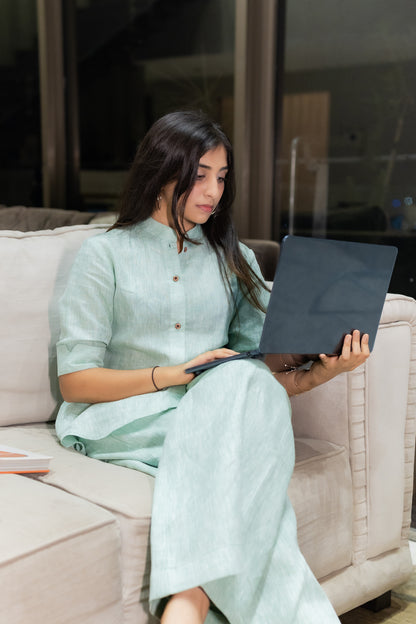 Mandarin Linen Co-Ord Set