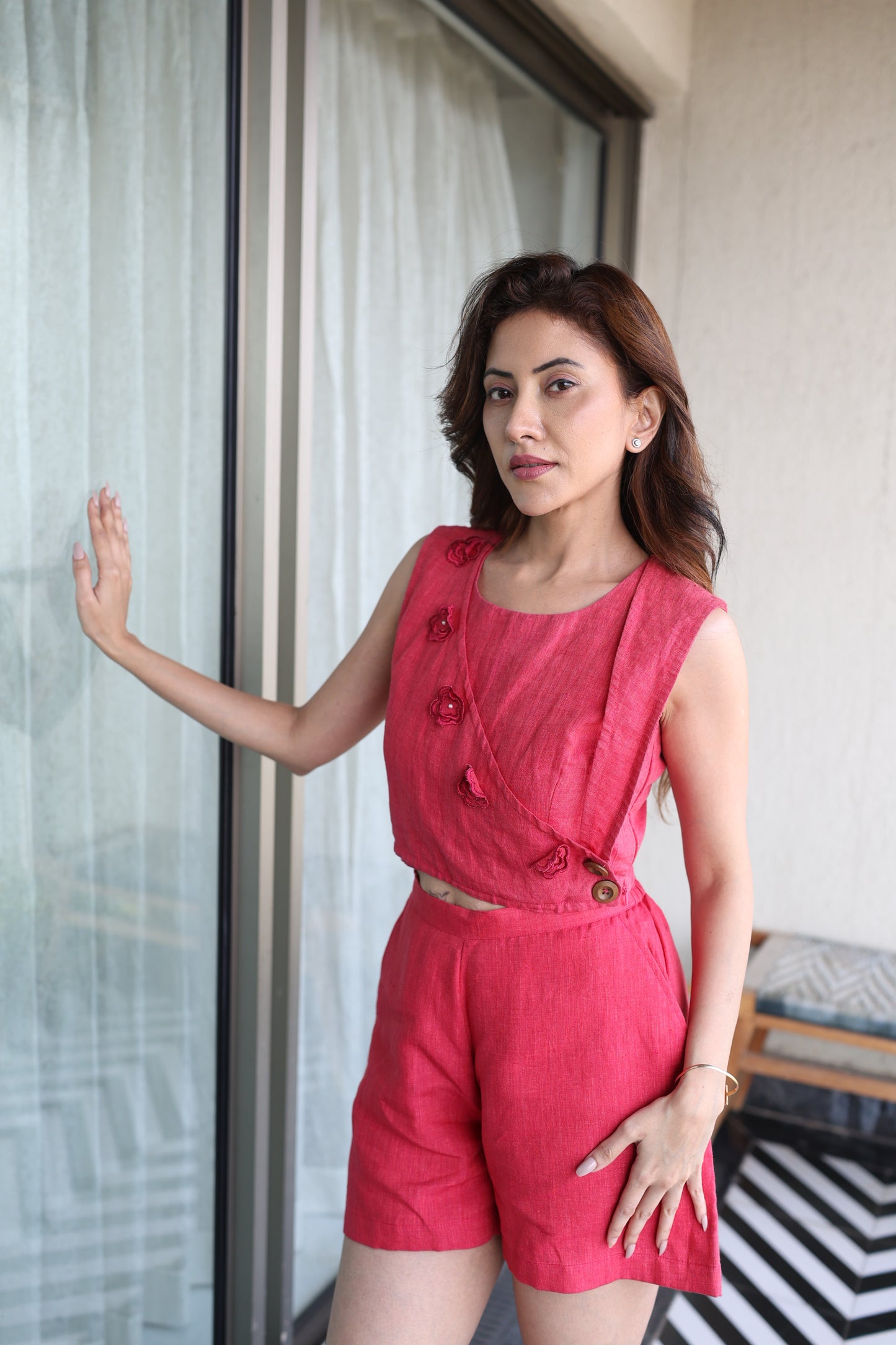 Red Floral Fanatic Crop Top