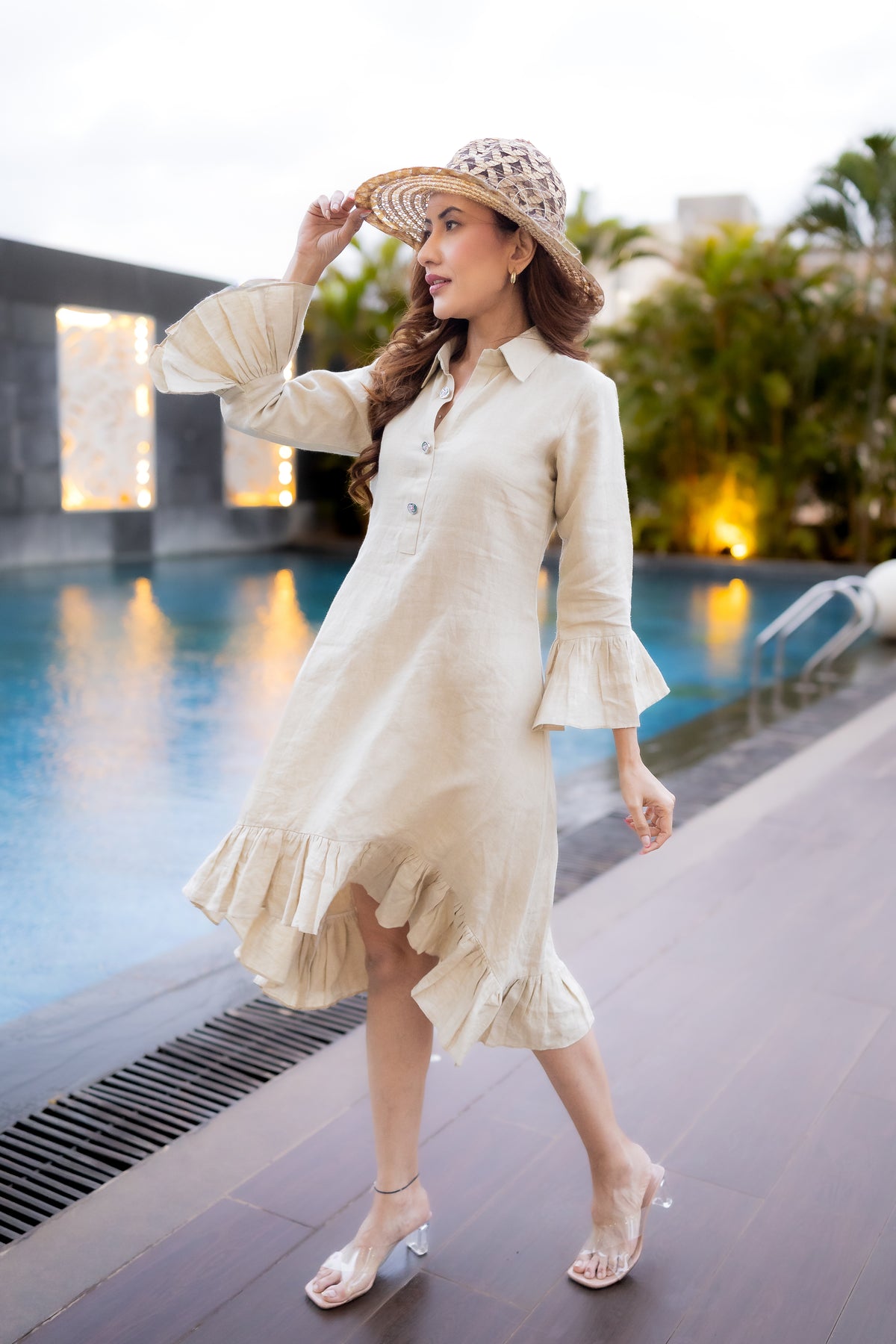 Twirl Linen One Piece
