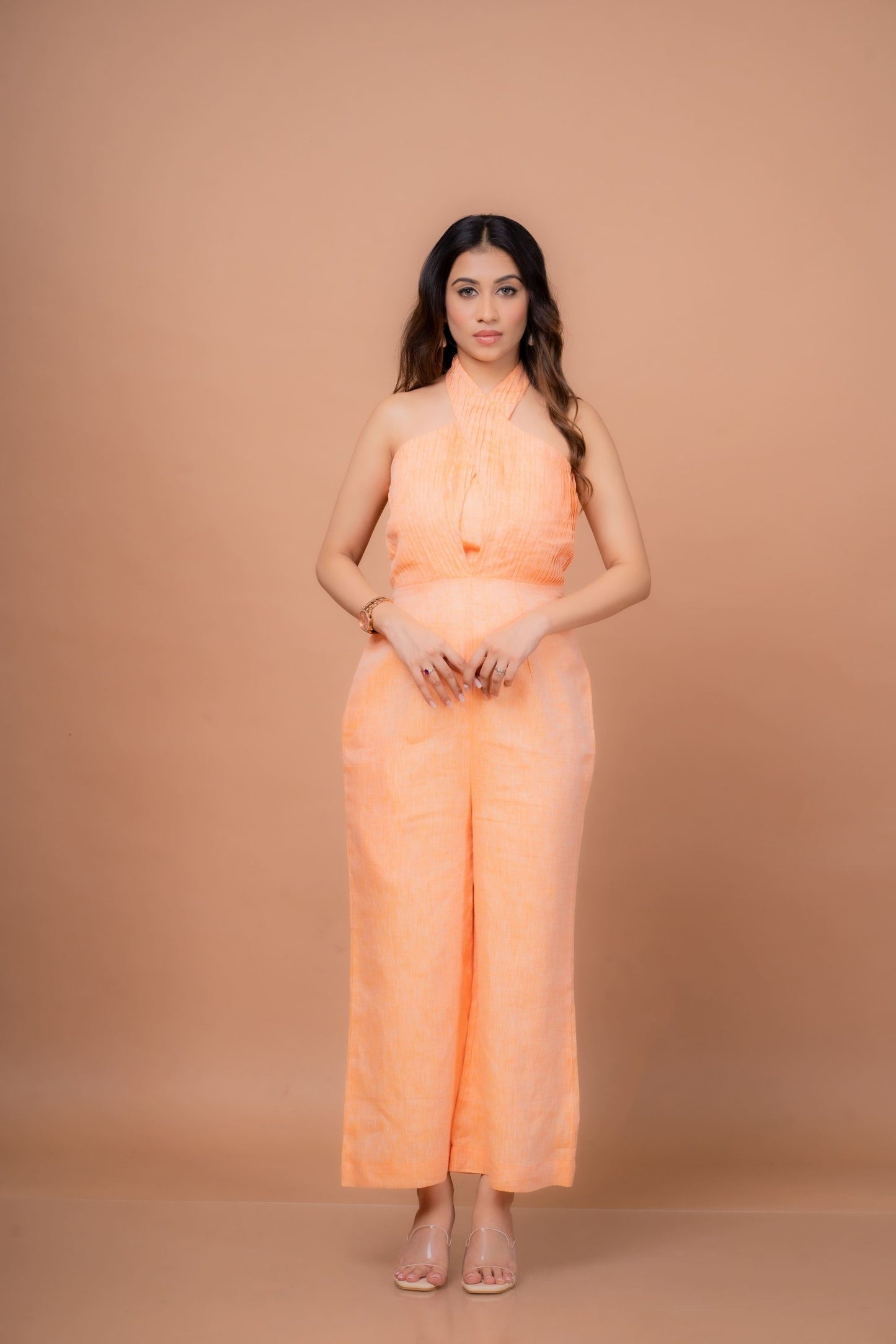 Halter neck wide leg Jumpsuit