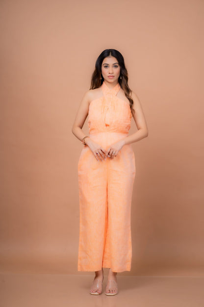Halter neck wide leg Jumpsuit