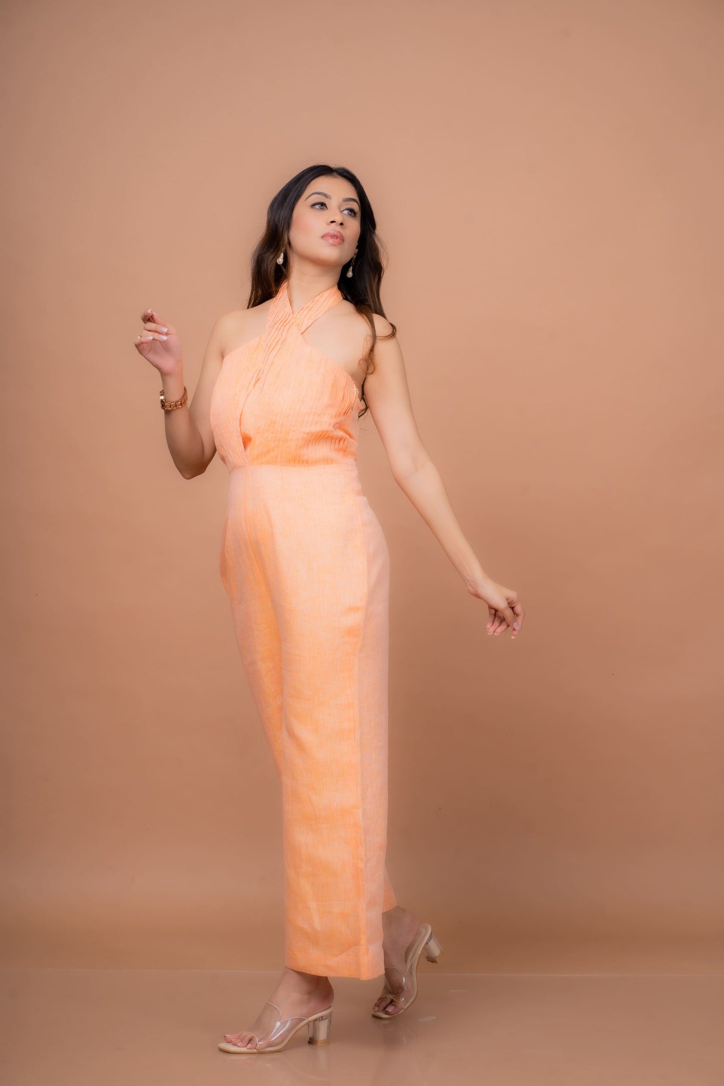 Halter neck wide leg Jumpsuit