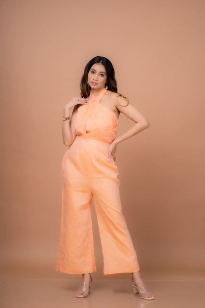 Halter neck wide leg Jumpsuit