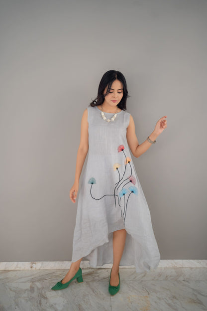 Flare and Bloom Statement Dress Top with Pant