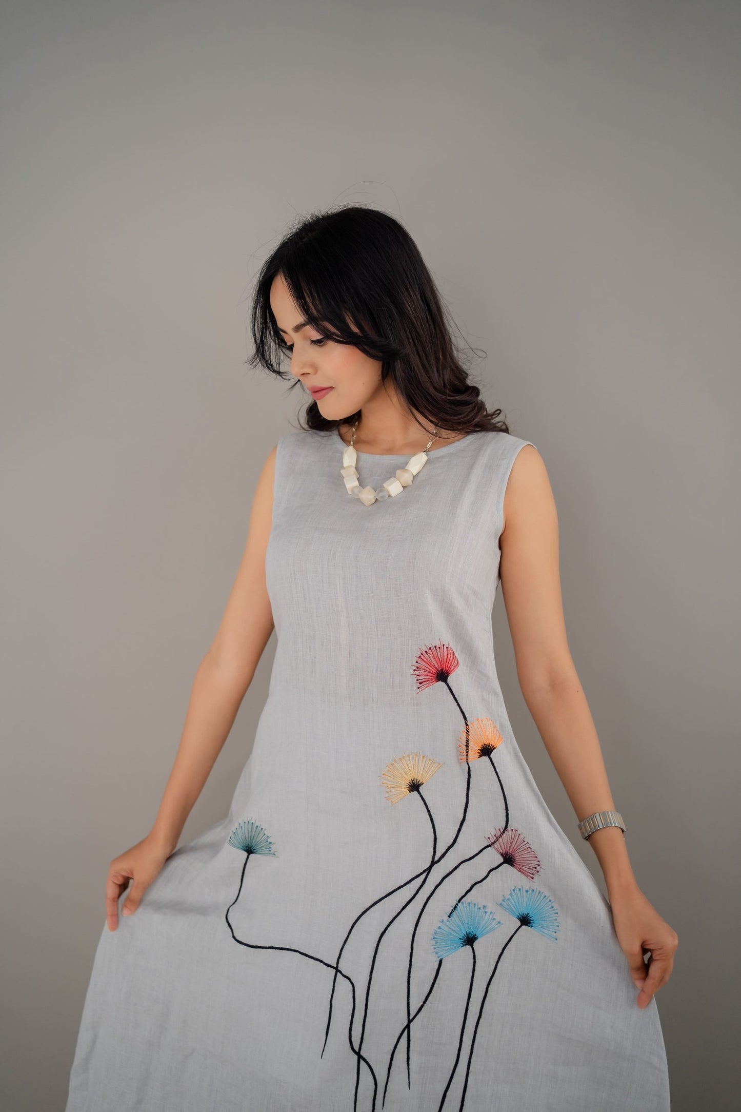 Flare and Bloom Statement Dress Top with Pant