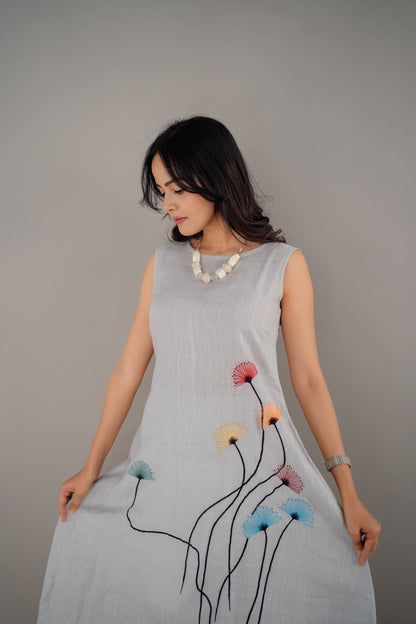 Flare and Bloom Statement Dress Top with Pant