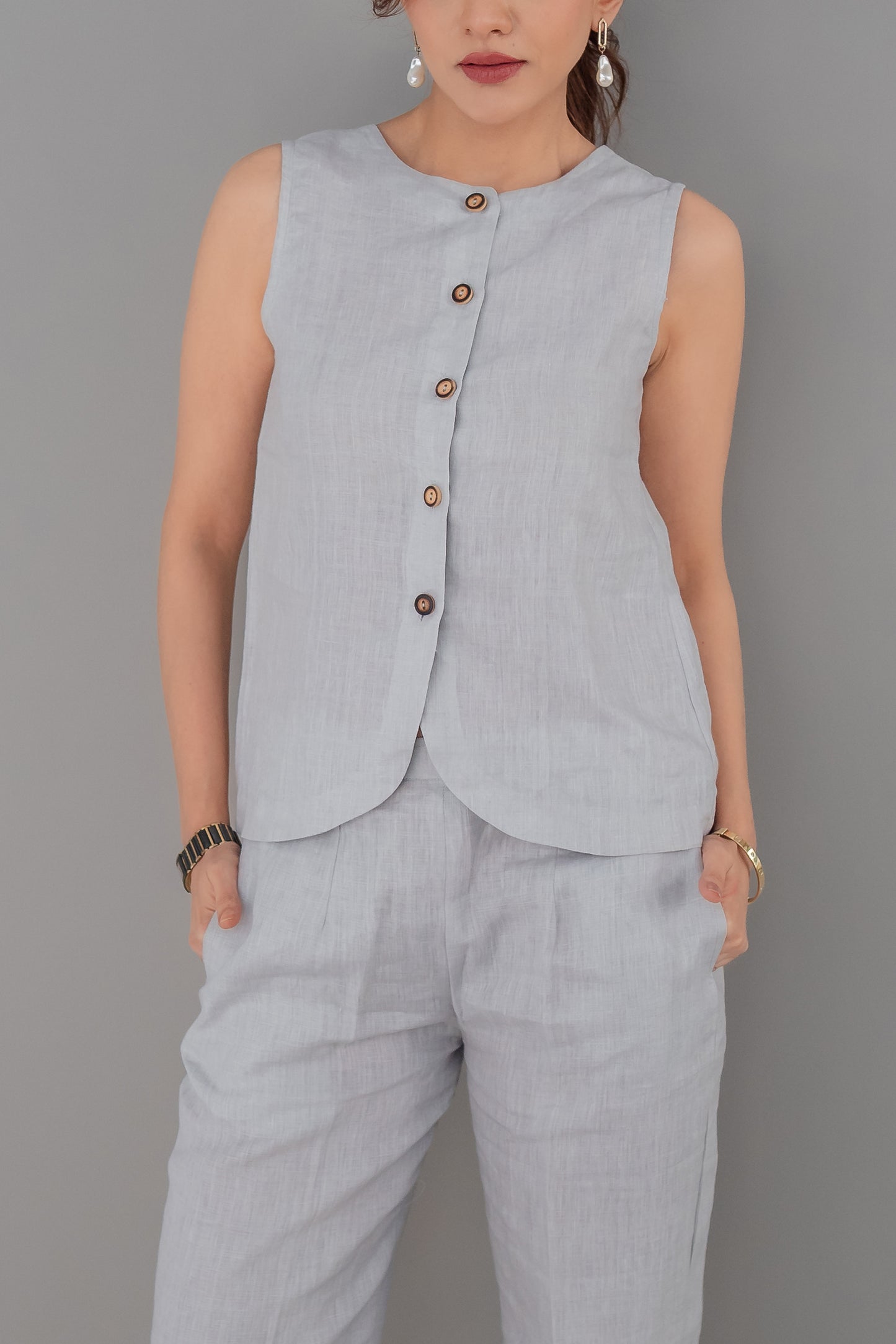 Signature Linen Top