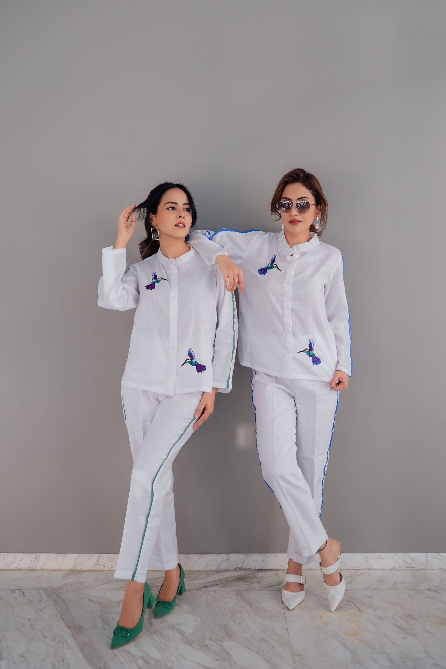 Striped Flamingo Co-ord Set