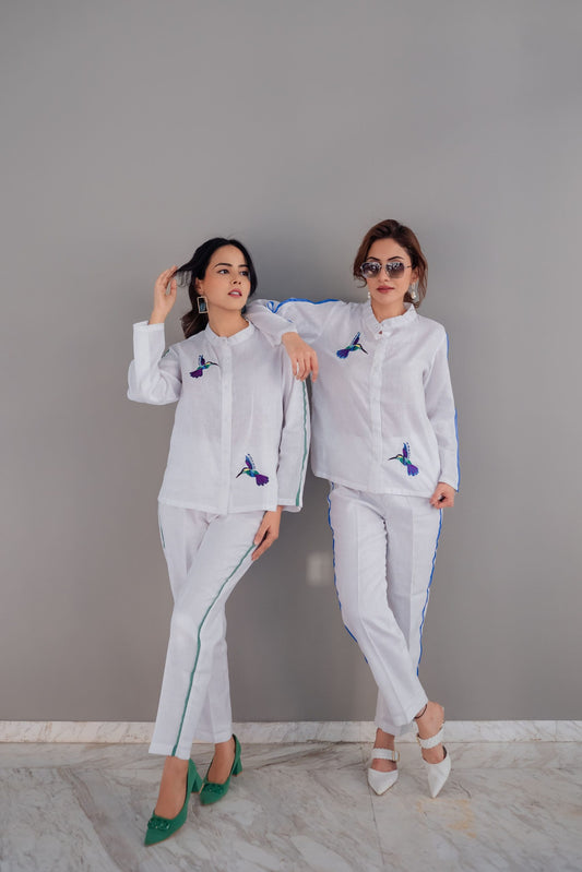 Striped Flamingo Co-ord Set