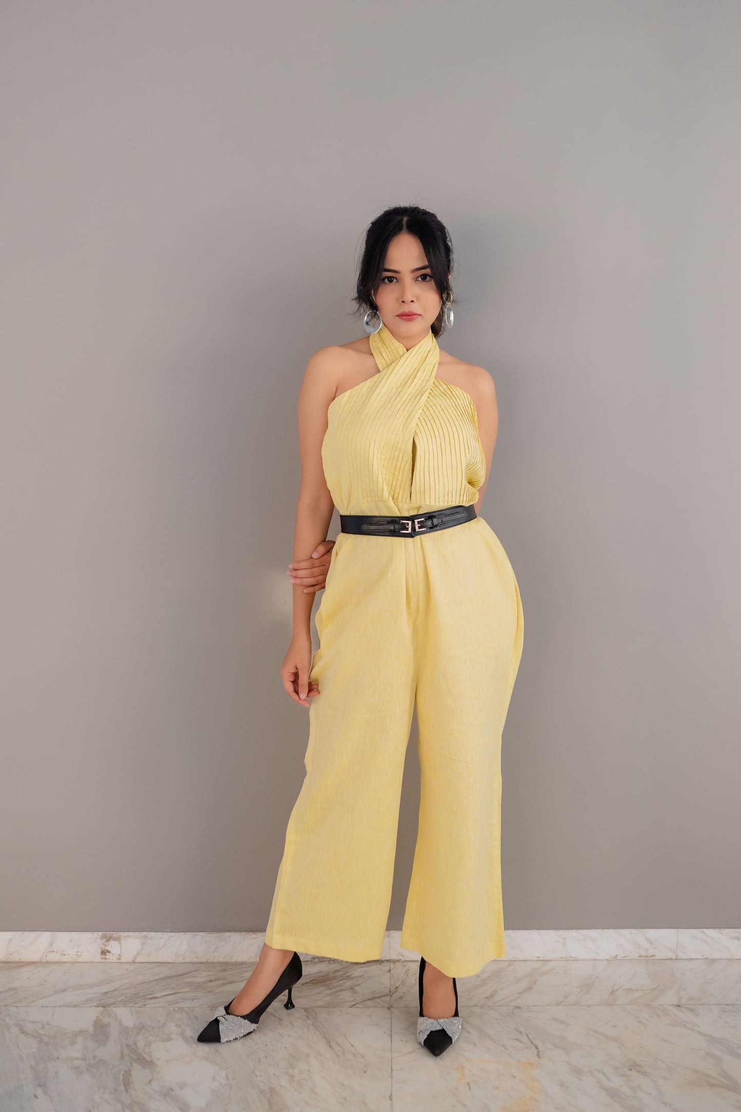 Halter neck wide leg Jumpsuit