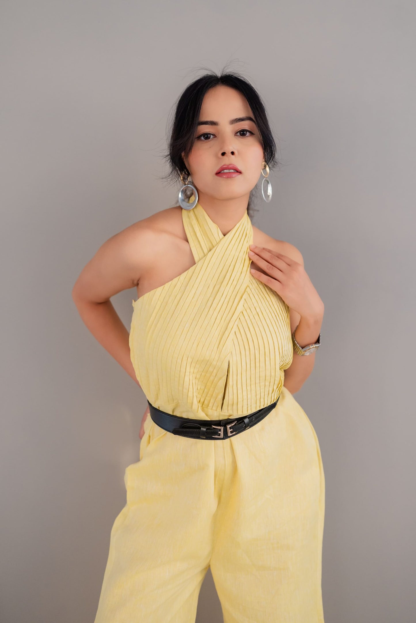 Halter neck wide leg Jumpsuit