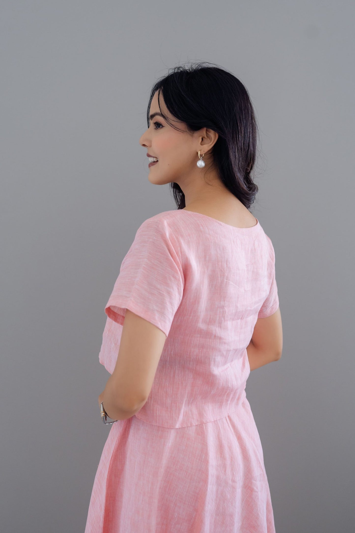 Women’s knee-length floral dress top – everyday wear