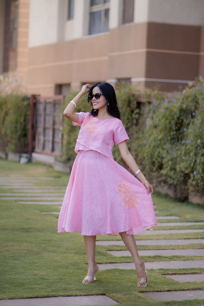 Women’s knee-length floral dress top – everyday wear